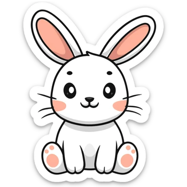 normal rabbit sticker