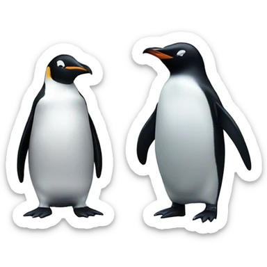 penguin and penguin sticker