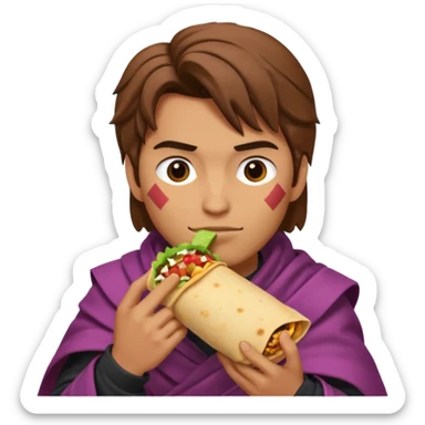 The gambit eating a burrito sticker