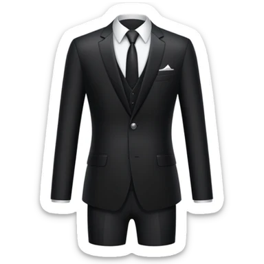 black costume suit sticker