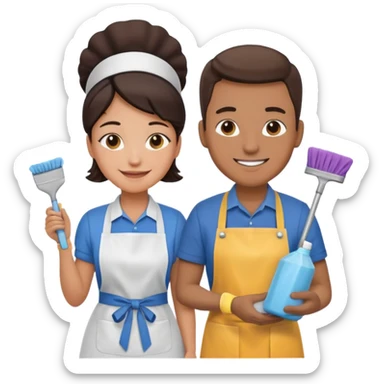 Housekeeper Couple sticker