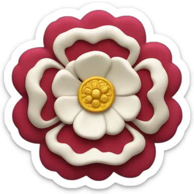 English Tudor rose badge sticker