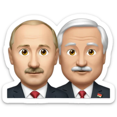 putin and lukashenko sticker