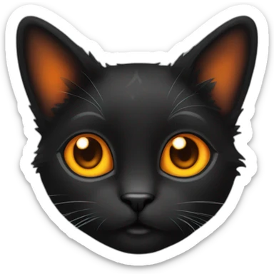 Female cat black fur with some orange spots sticker