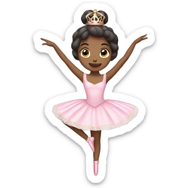 Pastel pink Nutcracker ballerina sticker