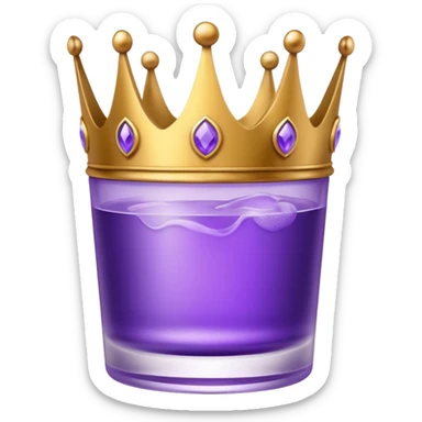 crown royal crown glass with black background sticker