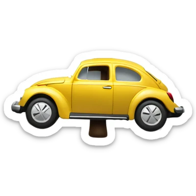 Volkswagen Beetle tree ornament sticker