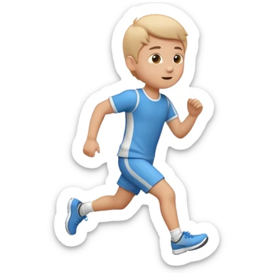 running boy emoji, side view,
cute emoji style, mobile game emoji,
soft 3D look, white outline sticker style,
no background sticker
