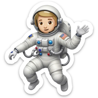 Astronaut exercising  sticker