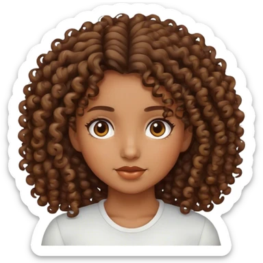 Uma menina cabelo crespo morena sticker