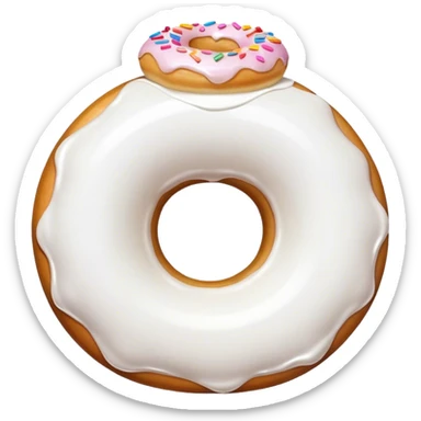 white donut vase sticker