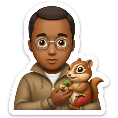 P Diddy hold a chipmunk sticker