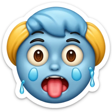 Drooling idiot sticker