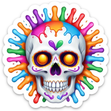 Calavera q le esplota la cabeza sticker