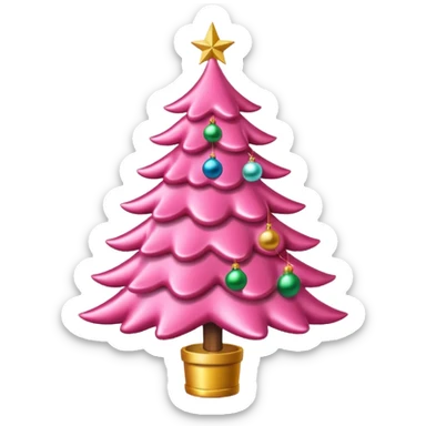 Christmas pink sticker