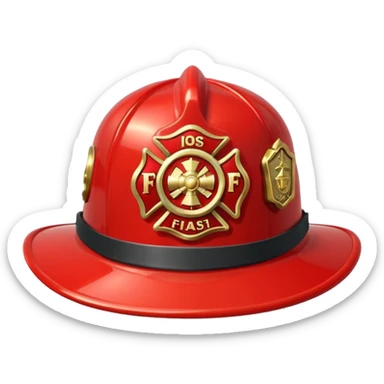 fireman hat sticker