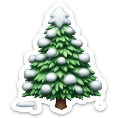christmas tree with snow sticker
