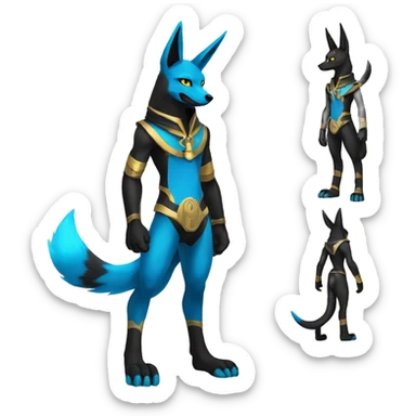 Anubis-Umbreon-Lucario full body sticker