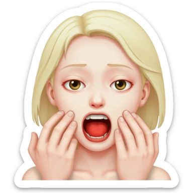 Person strangling themselves  sticker