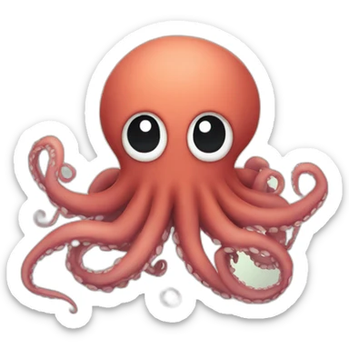  a cute kraken with a cute angry facea cute kraken with the naruto logo on the front sticker