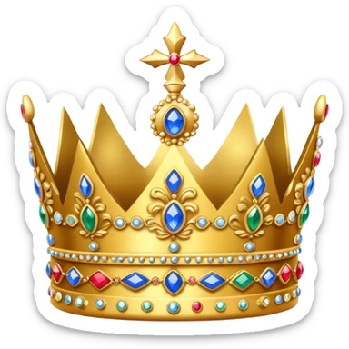 British crown with jewels sticker