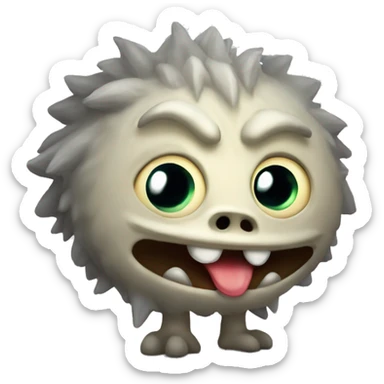 Kuschel Monster sagt hi sticker