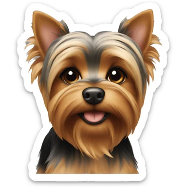 Yorkie belly sticker