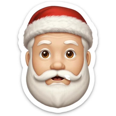 Santa Claus's mouth is zipped sticker