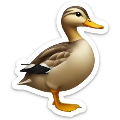 Mother duck sticker