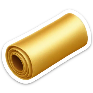 SHINY GOLDEN ROLL OF FABRIC ON TUBE sticker