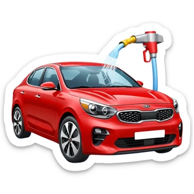 red kia car wash shop sticker