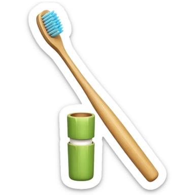 Bamboo toothbrush sticker