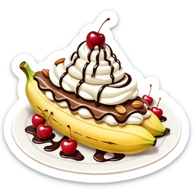 Banana split sticker