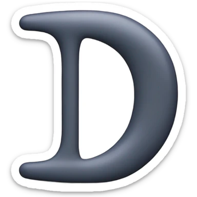 Letter D sticker