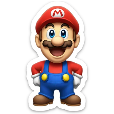 Ecstatic Mario sticker