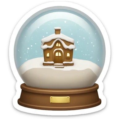 Light brown snow globe sticker