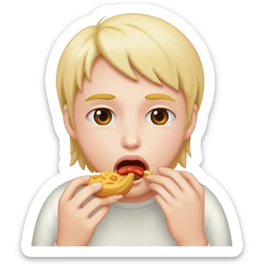 Fattie eating a lot sticker