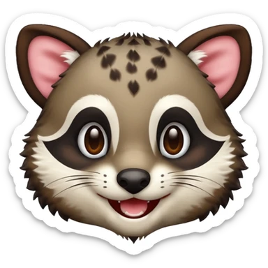 civet emoji with delicious face sticker