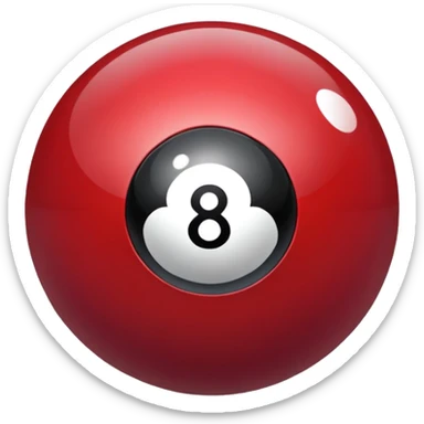 dark red 8 ball sticker