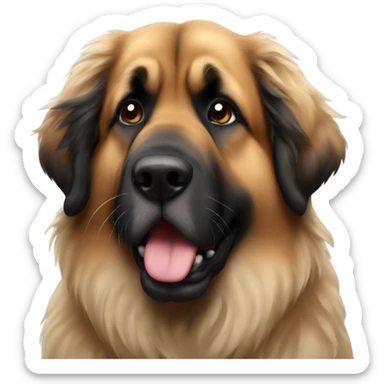 Leonberger making a kiss sticker