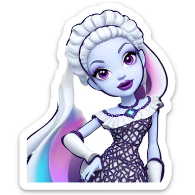 ethereal beauty with purple eyes sticker