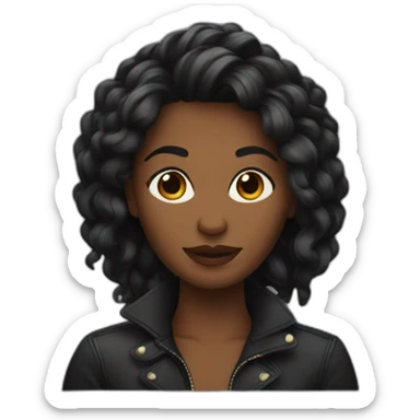 Femme noir avec des tresses  sticker
