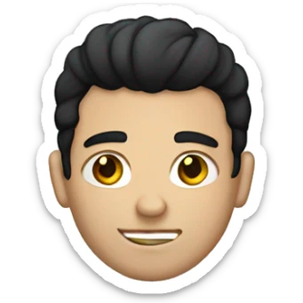 white boy with dark hair and full body with tattoos sticker