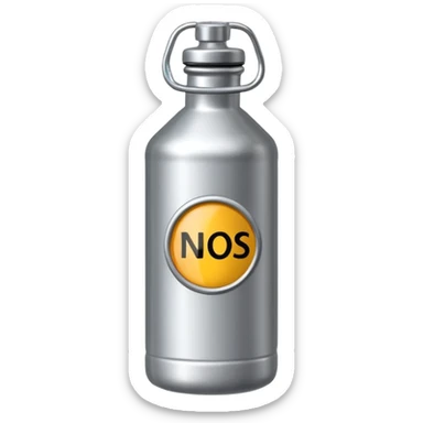 bombona de nitro con un cartelito que ponga NOS sticker