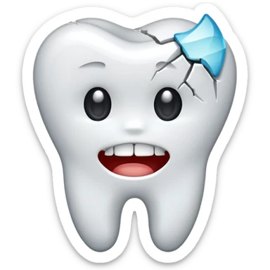 broken tooth sticker