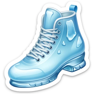 shoe made of ice sticker