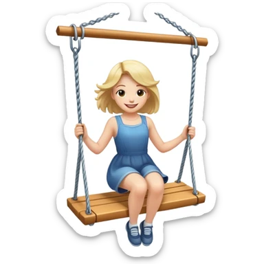 person swinging on a swing sticker