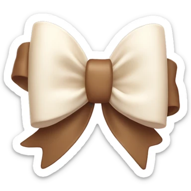 Cute ai creme bow sticker