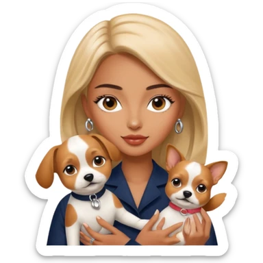 Dior model with pet sticker