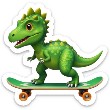 Dinosaur on a skateboard sticker
